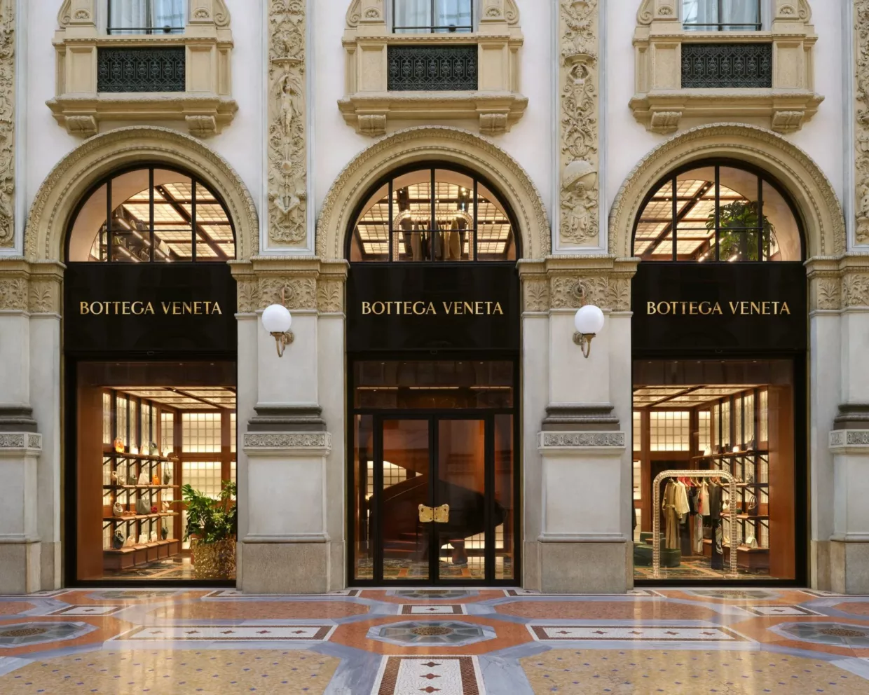 Italian modernist architecture informs Bottega Veneta store in historic Milan galleria | 1