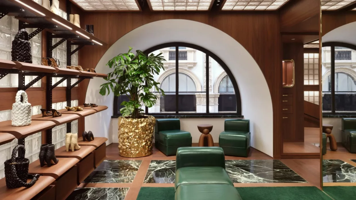 Italian modernist architecture informs Bottega Veneta store in historic Milan galleria | 2