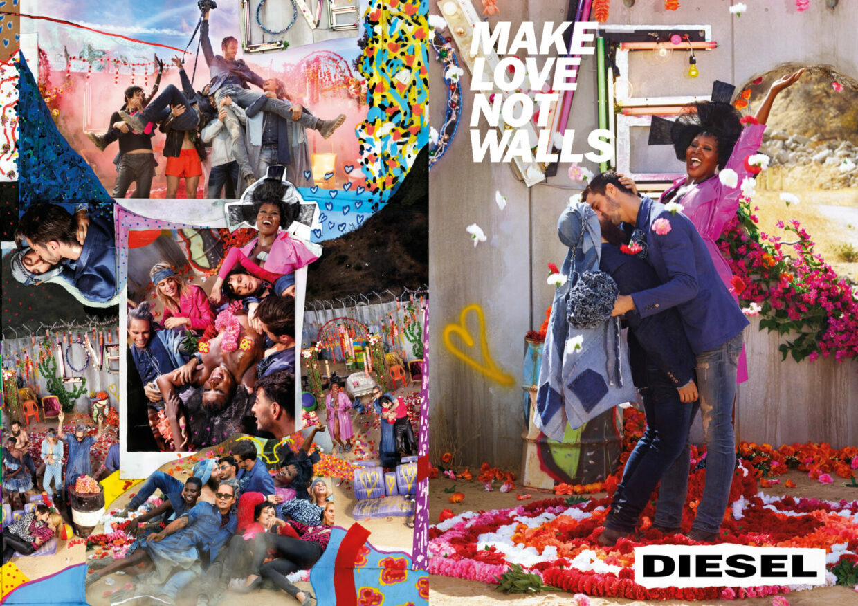 Diesel: “Make Love Not Walls” Photography and film by David LaChapelle. | 2