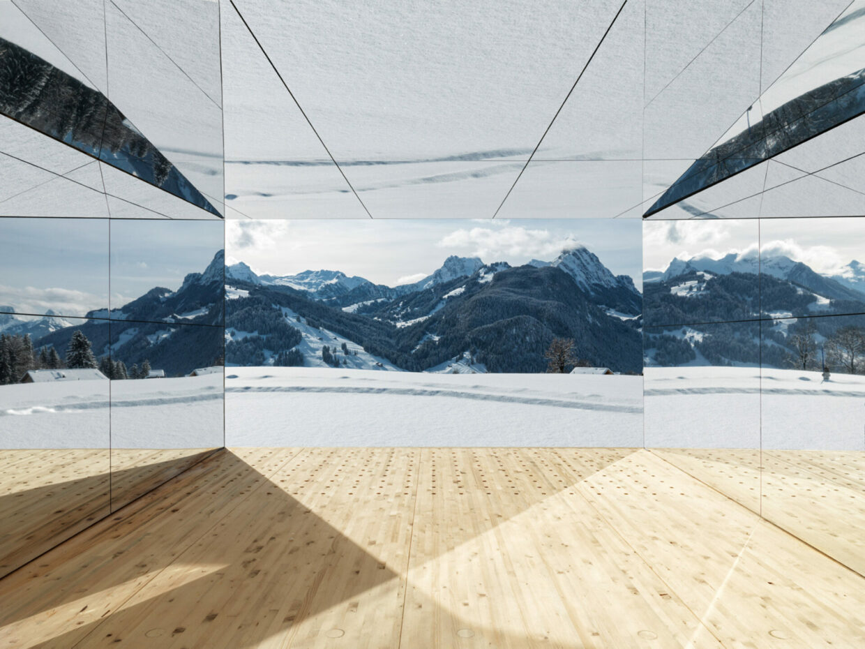 Doug Aitken’s mirrored Mirage house installed in Swiss alps | 3