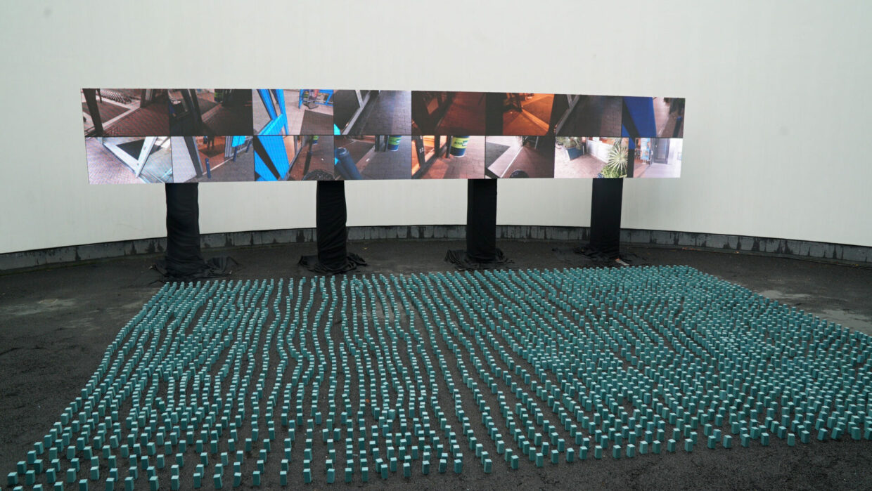 Studio Drift reduces plastic bags into blocks for Materialism installation | 2